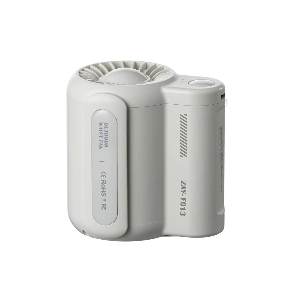 Leafless Hanging Waist Fans under Shirt Fan Portable USB Charging Mini Clip on Waist Electric Fan Outdoor Camping Cooling Device