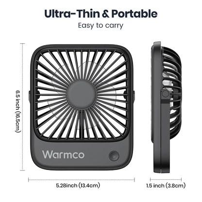 Mini USB Desk Fans Portable USB-C Desktop Cooling Fan 3-Speed Adjustable 180° Rotation Quiet Small Personal Fan for Home