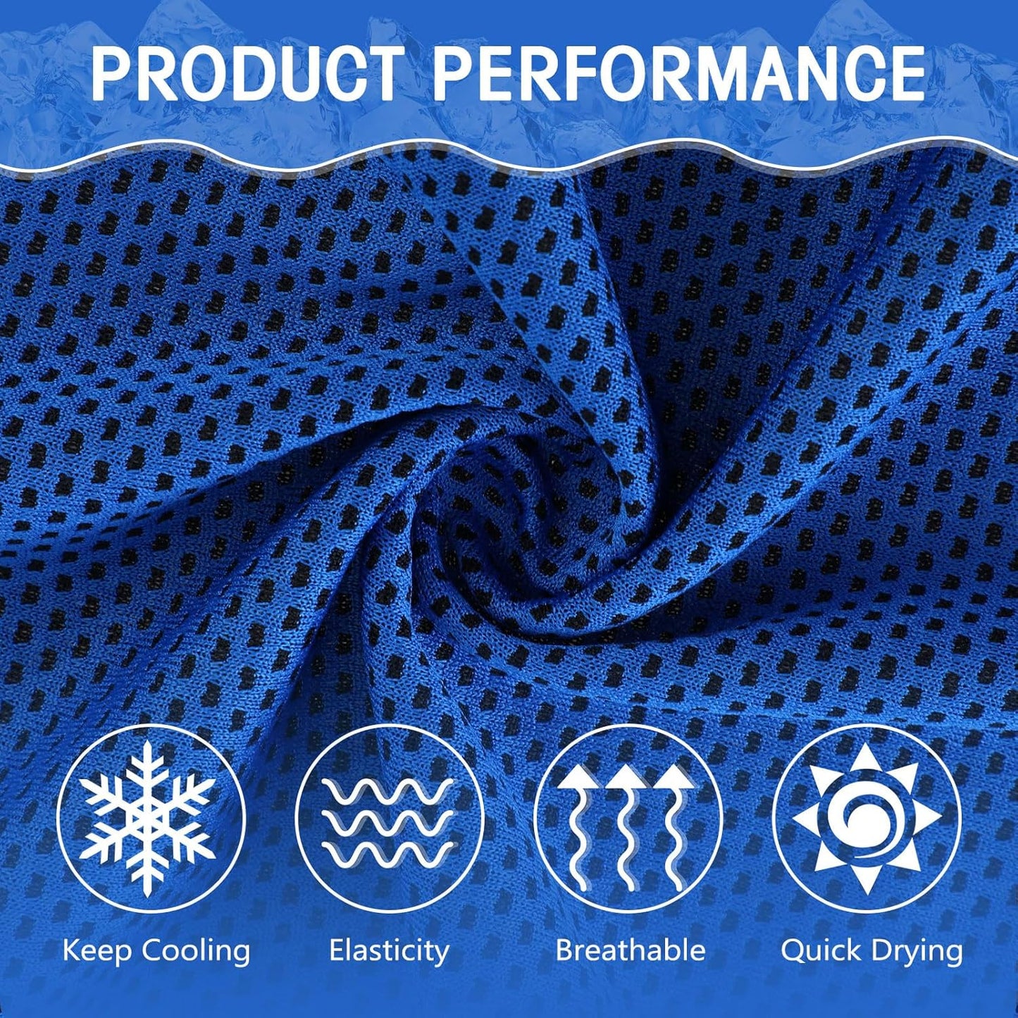50 Pack Cooling Towels, 40"X12" Yoga Towels Ice Breathable Soft Chilly Sweat Rag Microfiber Workout Rags for Neck and Face for Gym Golf Sport Running