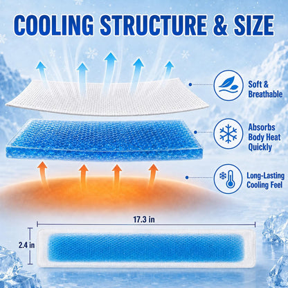 Cooling Gel Patches (12 Pack) for Neck & Body – Instant Heat Relief