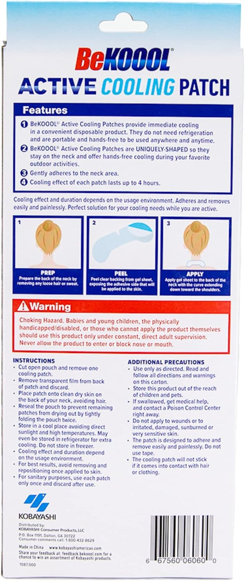 Active Cooling Patches (4 Pack) for Sports & Outdoor Activities