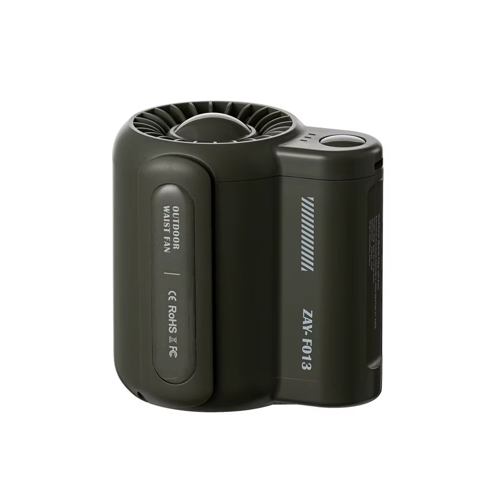 Leafless Hanging Waist Fans under Shirt Fan Portable USB Charging Mini Clip on Waist Electric Fan Outdoor Camping Cooling Device