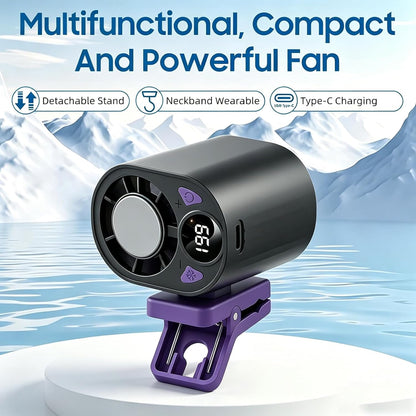 USB Rechargeable Clip-On Car Fan – Portable Bladeless Cooling Fan