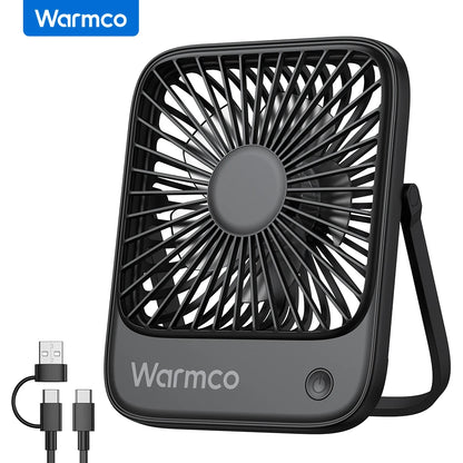Mini USB Desk Fans Portable USB-C Desktop Cooling Fan 3-Speed Adjustable 180° Rotation Quiet Small Personal Fan for Home