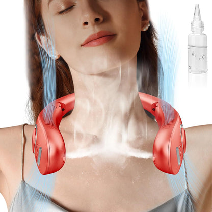 Portable Neck Fan with Mist – Rechargeable Bladeless Cooling Fan with LED Display