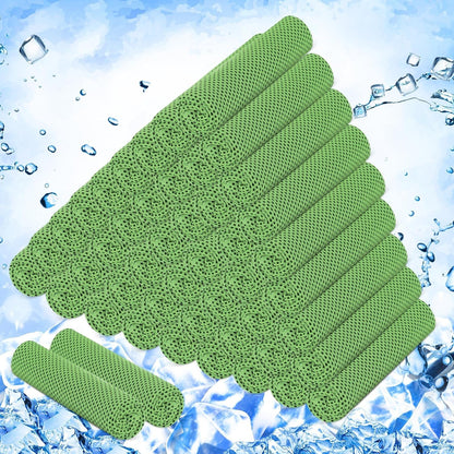 50 Pack Cooling Towels, 40"X12" Yoga Towels Ice Breathable Soft Chilly Sweat Rag Microfiber Workout Rags for Neck and Face for Gym Golf Sport Running