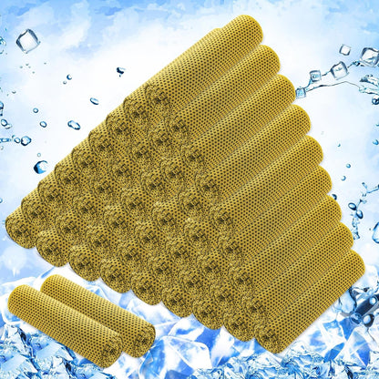 50 Pack Cooling Towels, 40"X12" Yoga Towels Ice Breathable Soft Chilly Sweat Rag Microfiber Workout Rags for Neck and Face for Gym Golf Sport Running