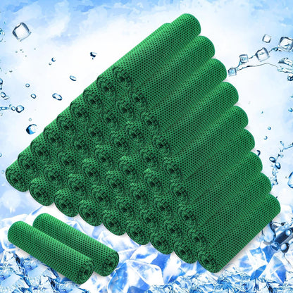 50 Pack Cooling Towels, 40"X12" Yoga Towels Ice Breathable Soft Chilly Sweat Rag Microfiber Workout Rags for Neck and Face for Gym Golf Sport Running