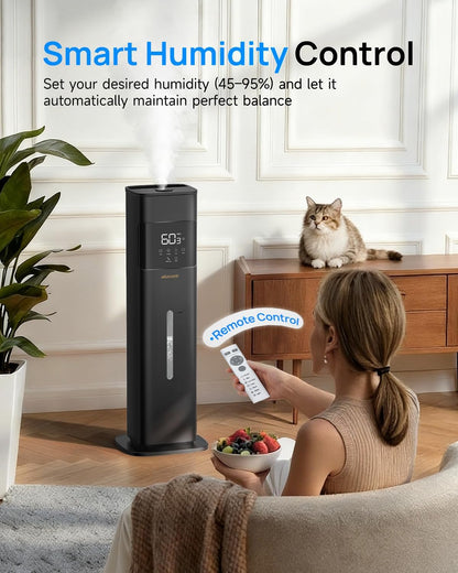 8 L Warm & Cool Mist Humidifier for Rooms up to 46 m² with Essential Oil Diffuser