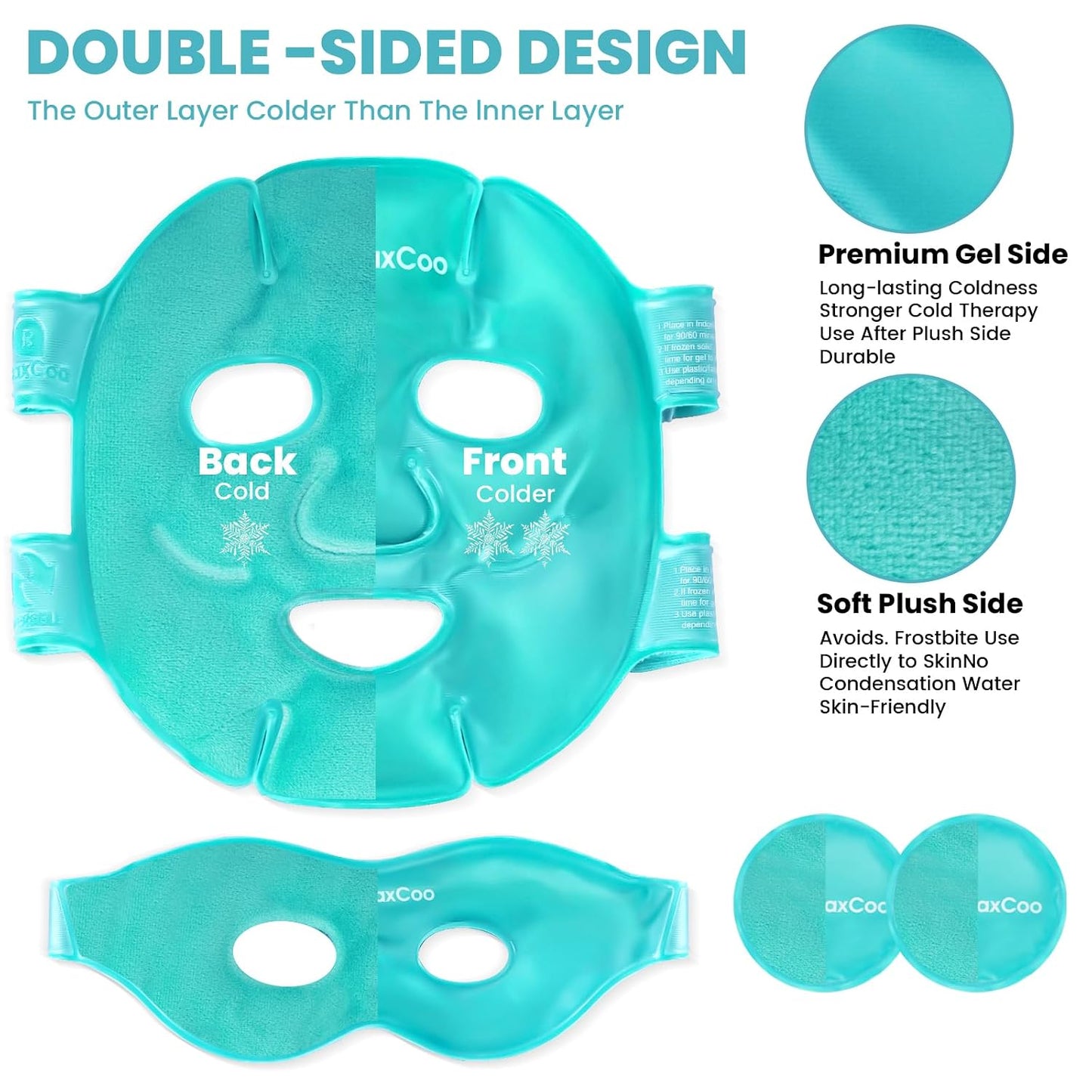 Hot & Cold Face Mask for Migraine, Puffy Eyes & Relaxation