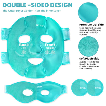 Hot & Cold Face Mask for Migraine, Puffy Eyes & Relaxation