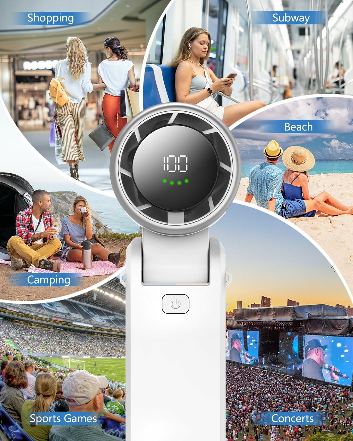 TurboFan Pro™ | Portable Handheld Turbo Fan with 100-Speed Control & 5000mAh Battery