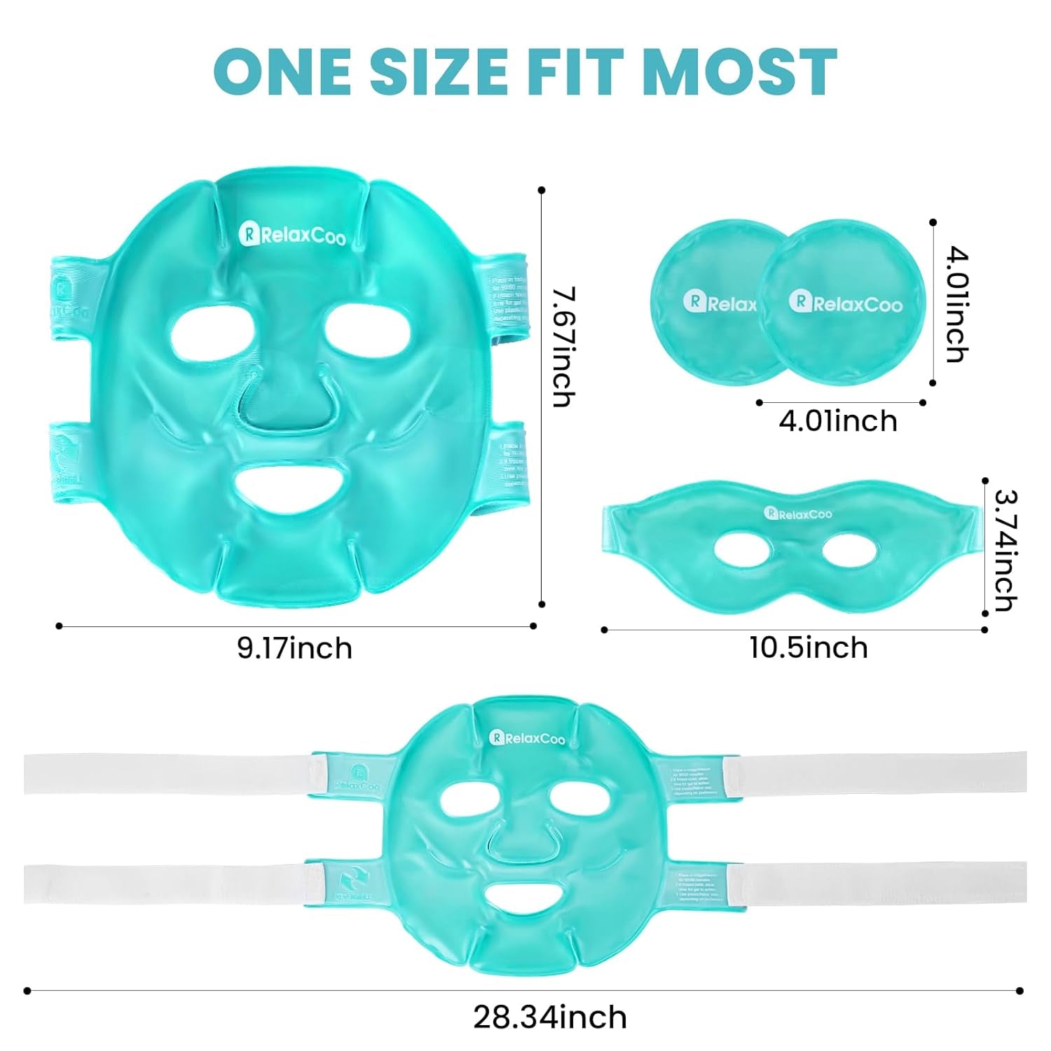 Hot & Cold Face Mask for Migraine, Puffy Eyes & Relaxation