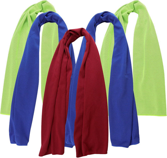 Cooling Towel, Cooling Towels for Neck and Face, Cooling Towels for Hot Weather, Sports Cooling Towels, Cooling Towels for Yoga, Running & Gym, 5-Pack, 40" X 12", Random Color