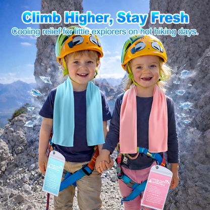 4 Pack Kids Cooling Towels, 30" X 9" Cooling Towels for Neck and Face, Soft Breathable Cooling Neck Wraps for Boys & Girls, Ideal for Sports, School, Summer Camp & Outdoor Use