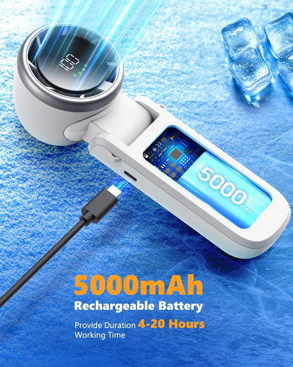 TurboFan Pro™ | Portable Handheld Turbo Fan with 100-Speed Control & 5000mAh Battery